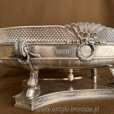 ŻARDYNIERA - Koch&Bergfeld SREBRO kryształ BREMMEN 2610g