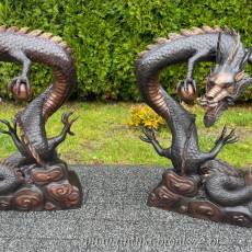 DRAGON - SMOK figura Z BRĄZU - fontanna z brązu