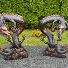 DRAGON - SMOK figura Z BRĄZU - fontanna z brązu