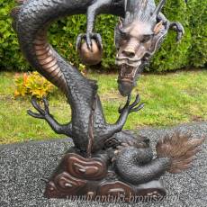 DRAGON - SMOK figura Z BRĄZU - fontanna z brązu