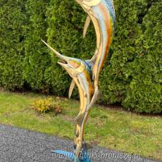 FONTANNA Z BRĄZU ryba MARLIN ŻAGLICA 198 cm