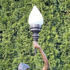 FIGURALNE LAMPY Z BRĄZU komplet POSTACIOWE