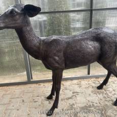 łania , SARNA duża figura Z BRĄZU! ogrodowa