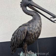 KORMORAN fontanna z brązu SIEDZĄCE kormorany