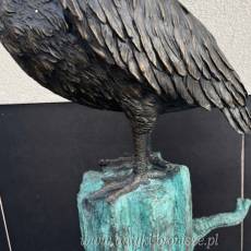 KORMORAN fontanna z brązu SIEDZĄCE kormorany