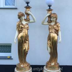 LAMPY POSTACIOWE STOJACE - duze P+L ZŁOTO BIAŁE