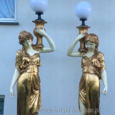 LAMPY POSTACIOWE STOJACE - duze P+L ZŁOTO BIAŁE