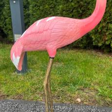 RÓŻOWE FLAMINGI z brązu FLAMING do ogrodu