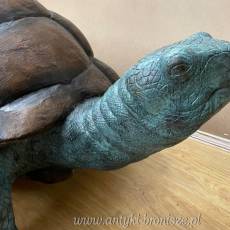 ŻÓŁW - Pokaźna Rzeźba z BRĄZU 90cm!