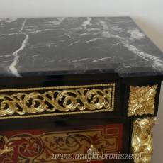 KOMODA - BOULLE - Z MARMUREM bieliżniarka