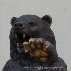 OGROMNY -NIEDŹWIEDŹ MISIEK Z BRĄZU masywny FIGURA RZEŹBA