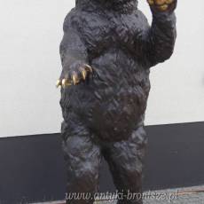 OGROMNY -NIEDŹWIEDŹ MISIEK Z BRĄZU masywny FIGURA RZEŹBA