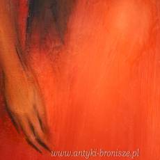 Olej na płótnie z certyfikatem "Refleksja" Halina Kwiecińska Bonikowska 2000r 103/122cm