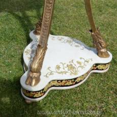 STOLIK-KWIETNIK porcelana z brązem H=106 cm ZOBACZ