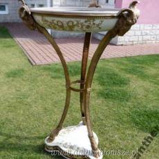 STOLIK-KWIETNIK porcelana z brązem H=106 cm ZOBACZ