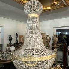 LAMPA ŻYRANDOL KRYSZTAŁ- gruszka 170 cm duża fi100
