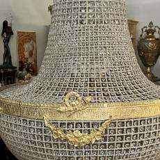 LAMPA ŻYRANDOL KRYSZTAŁ- gruszka 170 cm duża fi100