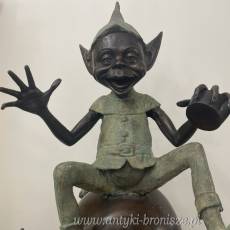 SKRZAT NA DYMIONIE - Figura z brązu Troll Gnom
