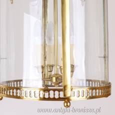 PAŁACOWA WISZĄCA LAMPA z brązu LATARNIA 81 cm