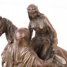 ARABSKA PARA ZAKOCHANYCH na koniu FIGURA Z BRĄZU