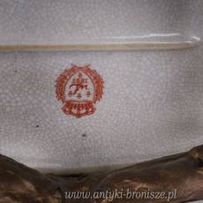 Patera z aniołkami PORCELANA Z BRĄZEM