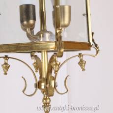 PAŁACOWA WISZĄCA LAMPA KWADRAT z brązu LATARNIA 67 cm