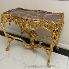 Stylowy Stolik Antyk w Barokowym Stylu – Drewniane Meble Vintage