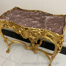 Stylowy Stolik Antyk w Barokowym Stylu – Drewniane Meble Vintage
