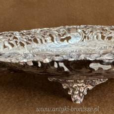 PATERA z aniołkami cherubinki srebro ! 626 g 1890rok