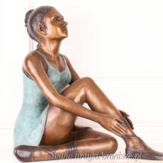 DZIEWCZYNKA figura z brązu! ZAMYŚLONA UCZENNICA