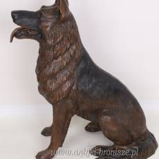 OWCZAREK NIEMIECKI - PIES figura z brązu DOG