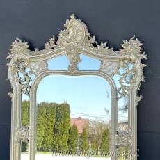 Srebrne RZEŹBIONE LUSTRO 150x100cm Duże MASYWNE!