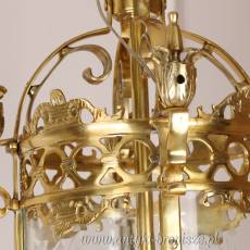 PAŁACOWA WISZĄCA LAMPA z brązu LATARNIA 70 cm