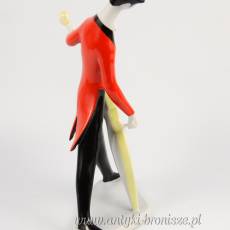 Kontrabasista Art Deco Zsolnay Torok Janos Węgry lata 60te