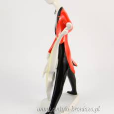Kontrabasista Art Deco Zsolnay Torok Janos Węgry lata 60te