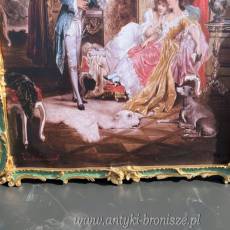 OBRAZ rama złota z aniołkami -SJESTA PO OBIEDZIE