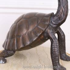 ŻÓŁW - Pokaźna Rzeźba z BRĄZU 40CM