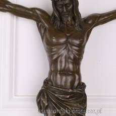 Pan Jezus - z brązu KRZYŻ duża figura 65 x 62 cm