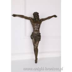 Pan Jezus - z brązu KRZYŻ duża figura 65 x 62 cm