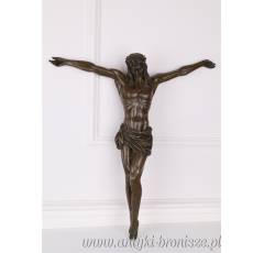 Pan Jezus - z brązu KRZYŻ duża figura 65 x 62 cm