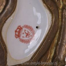 KOLOROWE PAPUGI - Świeczniki PORCELANA Z BRĄZEM