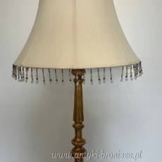 BAROKOWA LAMPA PODŁOGOWA rzeźbiona ZŁOTA zgarbna