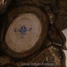 Duży WAZON 43cm Angielska porcelana z brązem