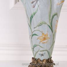 Duży WAZON 43cm Angielska porcelana z brązem