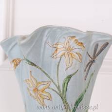 Duży WAZON 43cm Angielska porcelana z brązem
