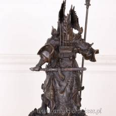 SAMURAI Z BRĄZU duży 50 cm SYGNOWANY