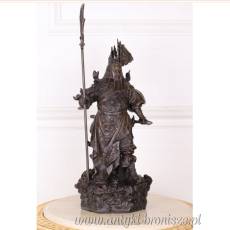 SAMURAI Z BRĄZU duży 50 cm SYGNOWANY