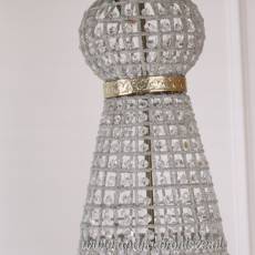 KRYSZTAŁOWA -LAMPA gruszka - ŻYRANDOL - 110 X 70 cm