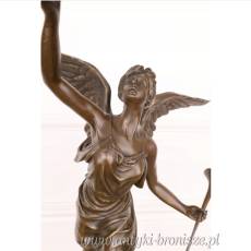 ANIELICA Z WIANKIEM figura z brązu SYGNOWANA duża