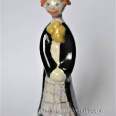 Klaun ceramiczny projekt Magdy Szemlér Węgry lata 70te wys.11cm